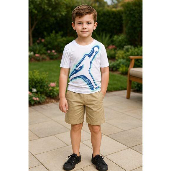 NWT Jordan Air Heat Map Big Boys Graphic T-Shirt White M - Picture 2 of 9